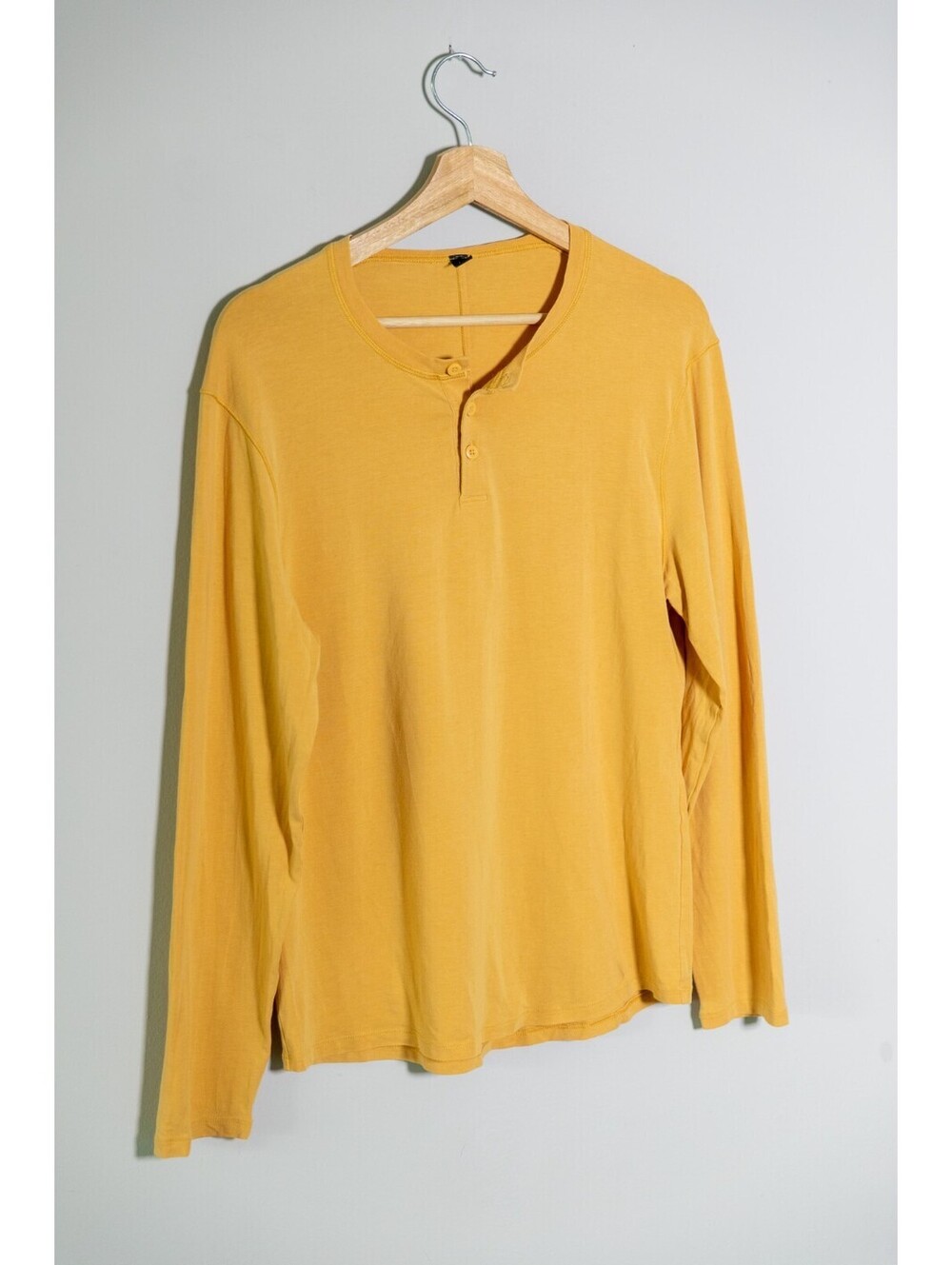 Lululemon Henley Long Sleeve Shirt Yellow - Men's Small
